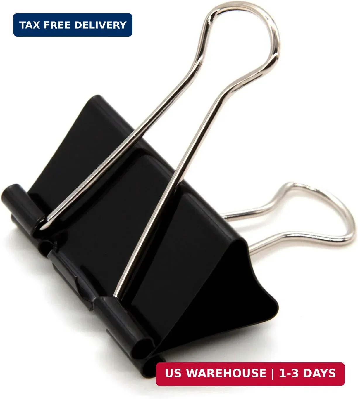 DSTELIN Large Binder Clips 1.6-Inch (24 Pack), Big Paper Clamps Clips for Office