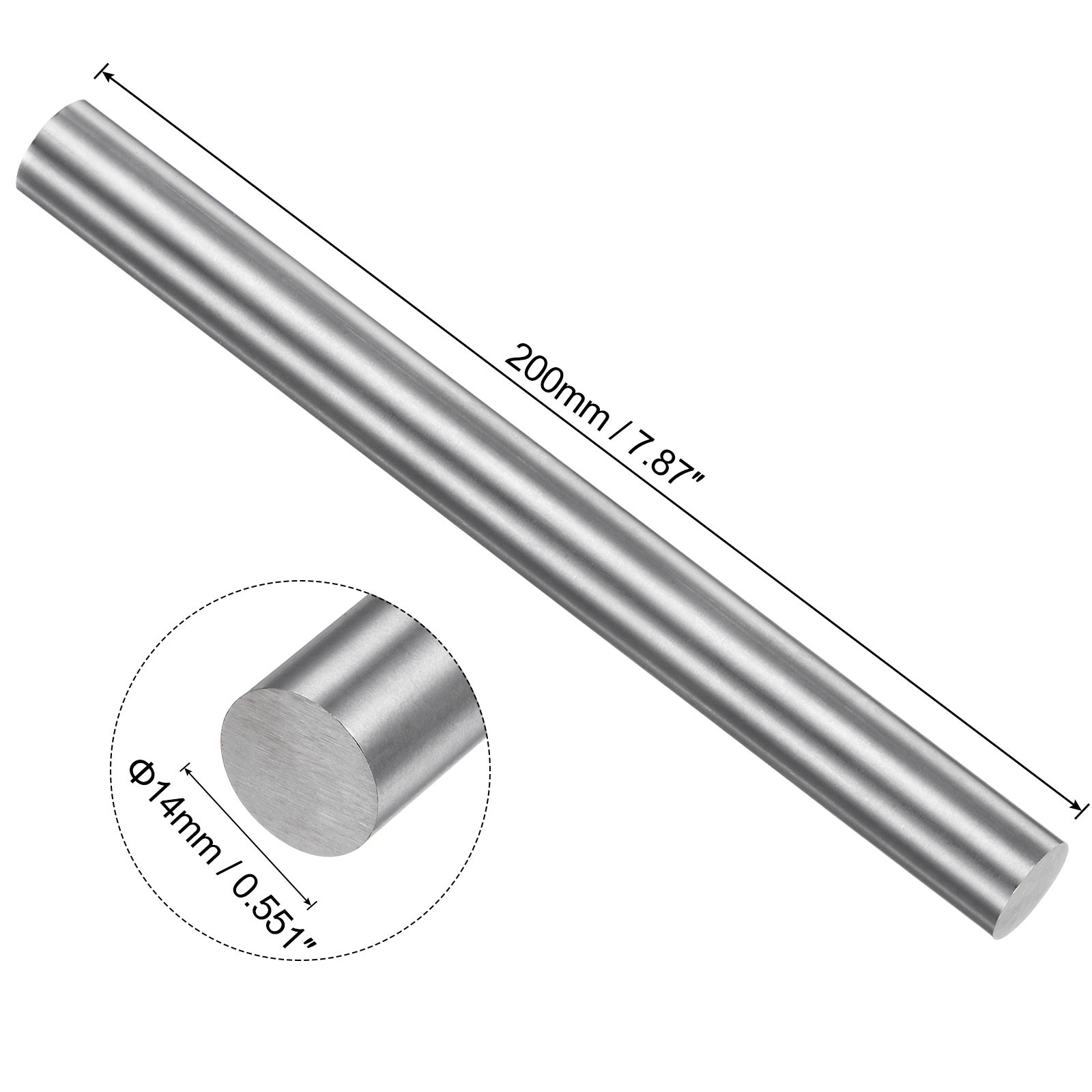 Round Metal Rods 14mm x 200mm High Speed Steel (HSS) Lathe Bar Stock