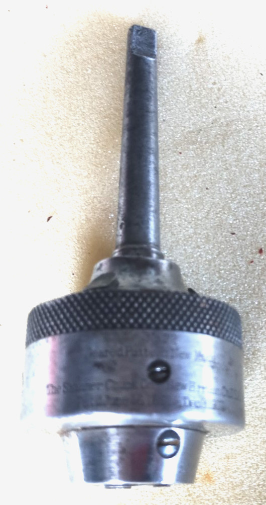 Vintage Drill Chuck MFG.by Skinner Chuck Co. No.22 Gear Pattern New Model