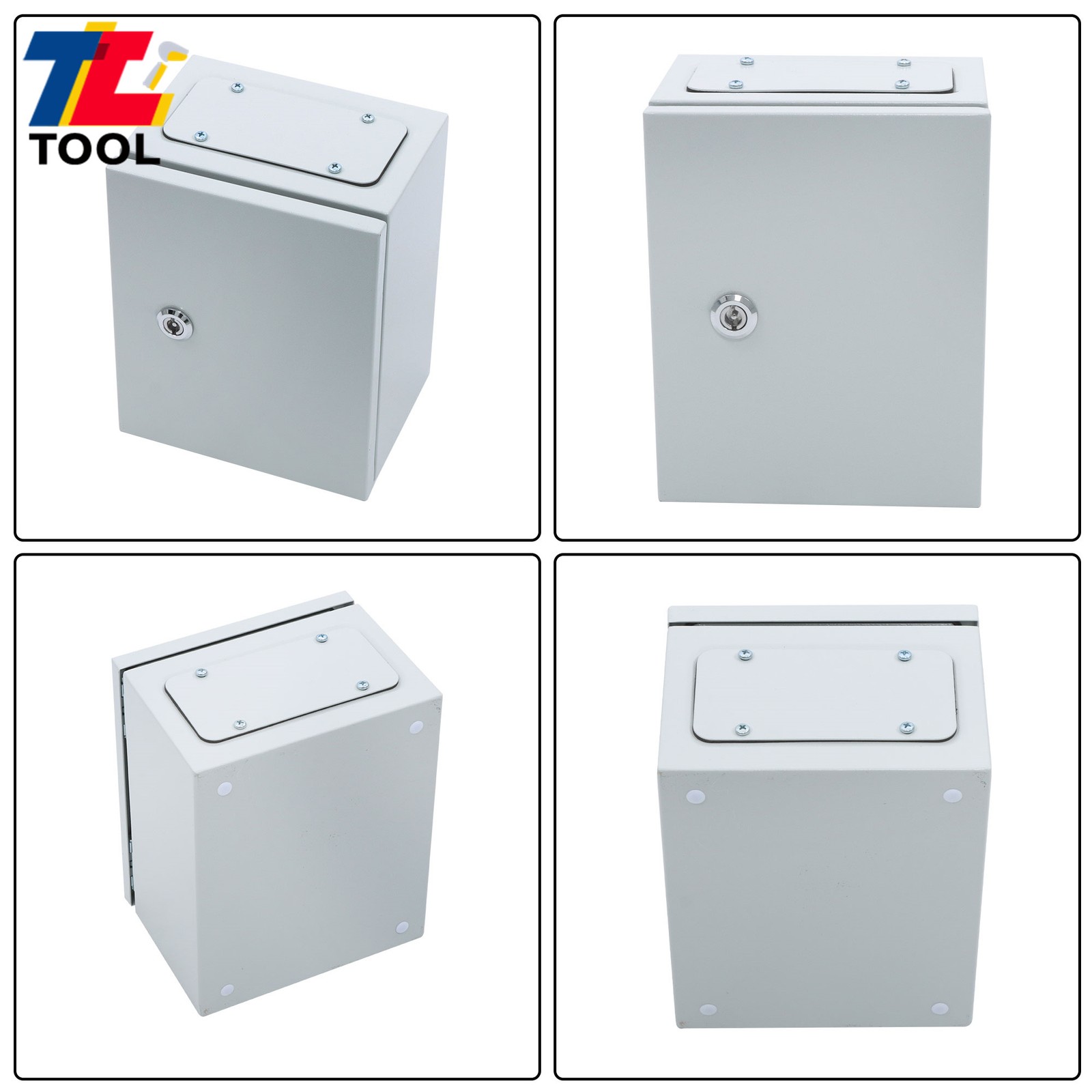 10x8x6″ Carbon Steel Electrical Box, IP65 Waterproof NEMA 4X Rated, Heavy-Duty