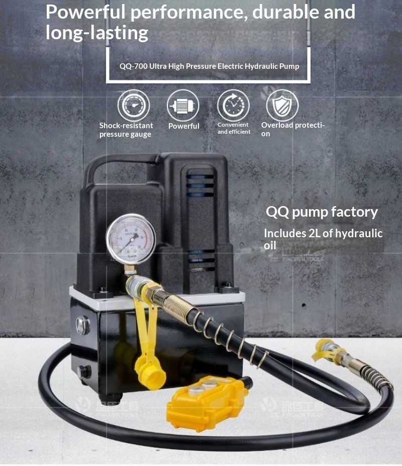 Portable Hydraulic Electric Pump QQ700 Ultra-Compact Oil Pressure Pump Electric