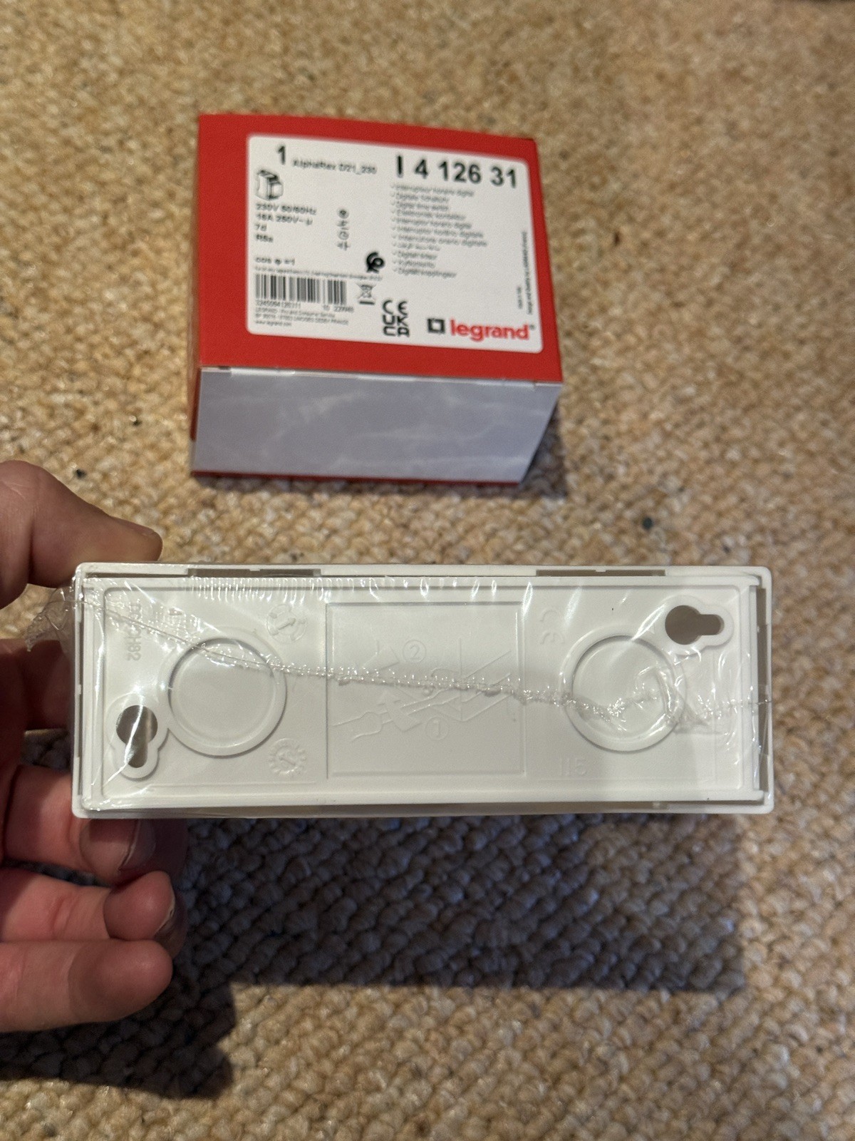 Legrand AlphaRex Digital Timer 412631 D21 230V 50/60Hz (B321) w/ IP30 Wall Box