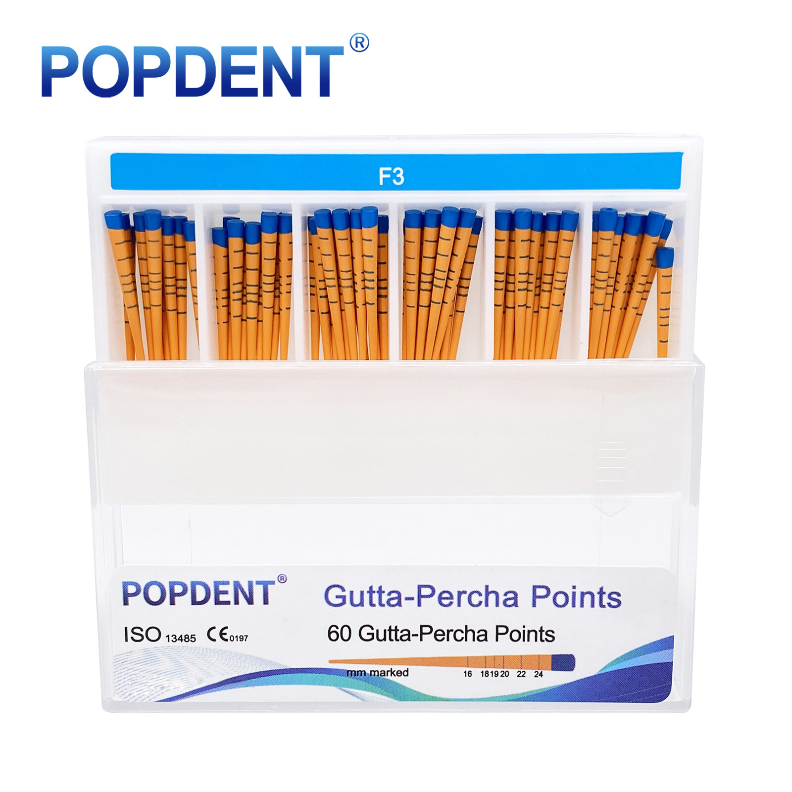 MM Mark Dental Endodontic Gutta Percha Point Taper F1,F2,F3 POPDENT