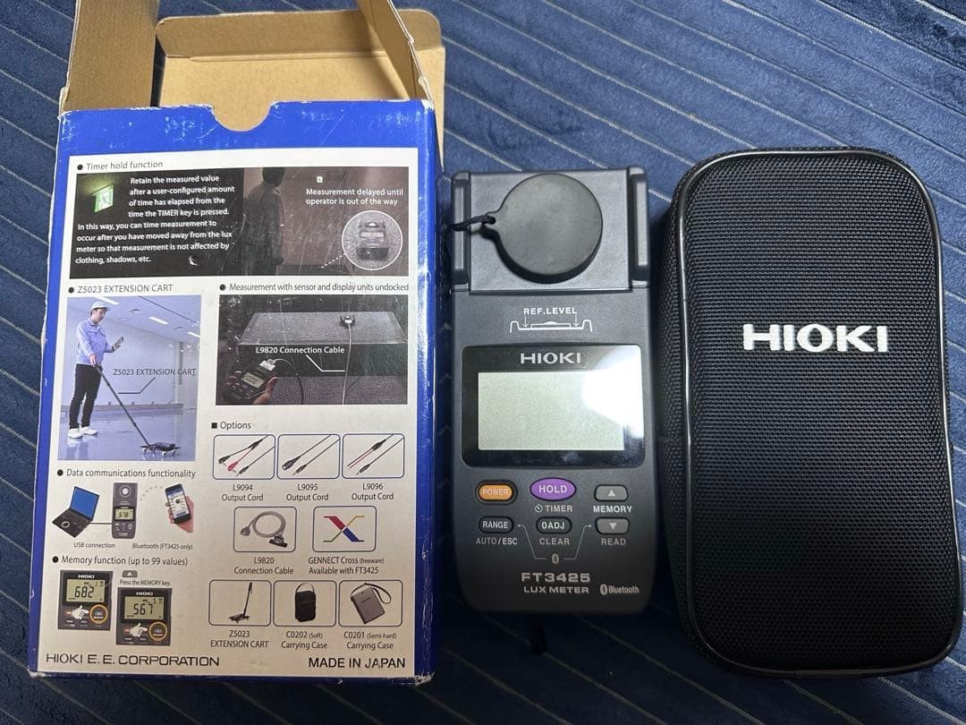 Hioki FT3425 Digital Lux Meter Bluetooth Equipped Japan USED Black Test