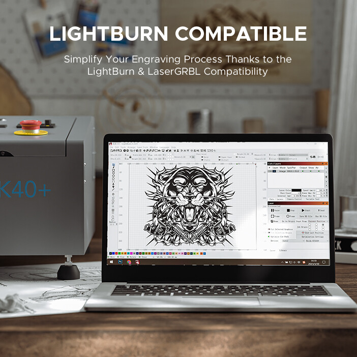 🔥 Secondhand 40W CO2 Laser Engraver Marker with 8 x12 Workbed 2024 Upgraded K40