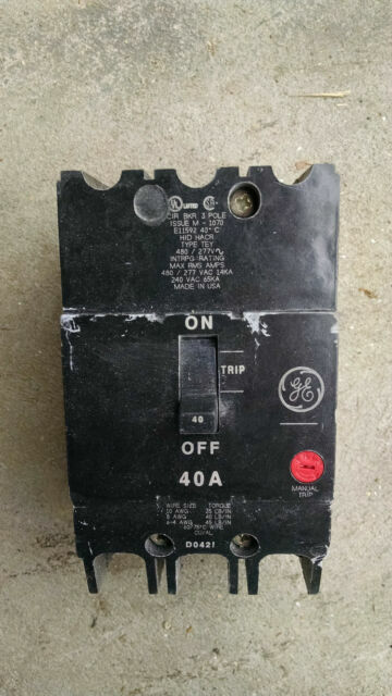 GE TEY320 General Electric 3 Pole 20A Breaker