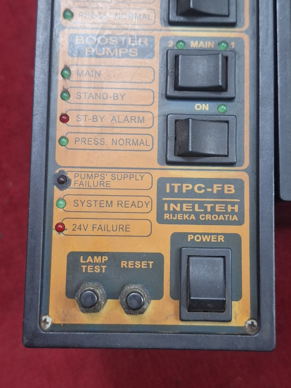 INELTEH Rijeka Croatia ITPC-FB Feeder & Booster Pump Controller 24V (Tested)