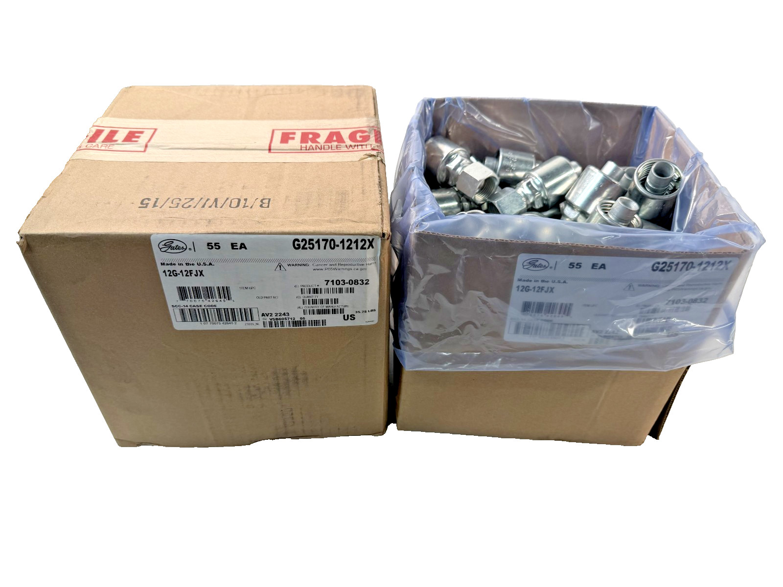 Gates G25170-1212X Female JIC 37 Swivel Hydraulic Fitting 12G-12FJX | Box of 55