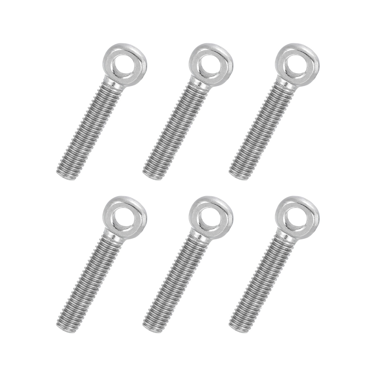 6 Pcs M5x25mm Full Thread Shoulder Swing Lifting Eye Bolt