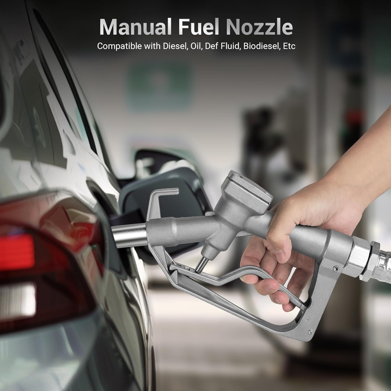 3/4 in NPT Manual Fuel Nozzle with Hook 15/16″ Spout Auto Shut Off Diesel Nozzle