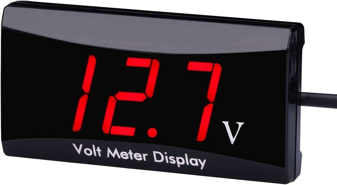 Waterproof 8V-16V Car Digital Voltmeter – LED Display for Real-Time Monitoring