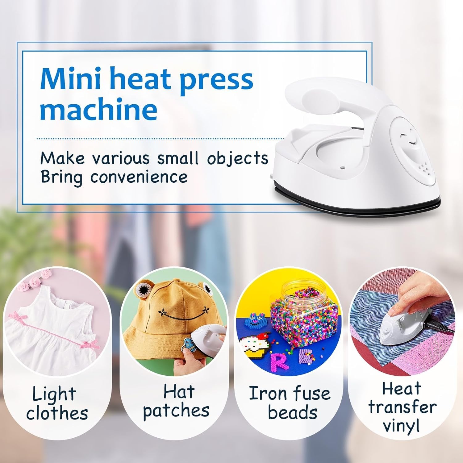Elegant Mini Craft Iron 3.93 x 2.36 in – Fast Heating for Versatile DIY Projects