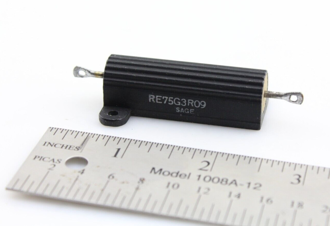 New Qty 1 SAGE SILICOHM 3.09Ω 20W 1% Power Resistor RE75G3R09 Heatsink NOS USA