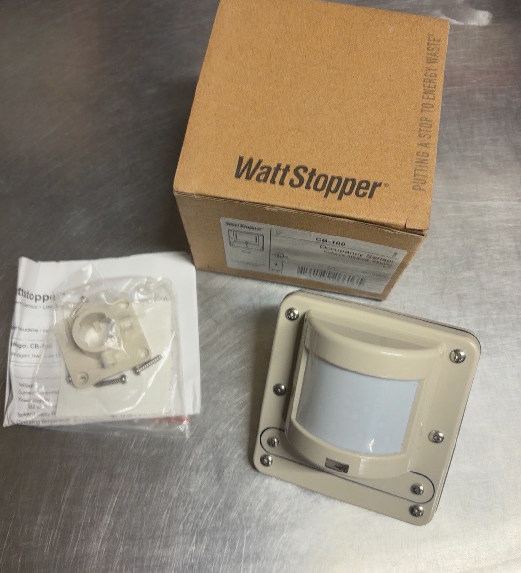 TWO-Wattstopper CB-100 Beige Occupancy Sensor Passive Infrared 24VDC-