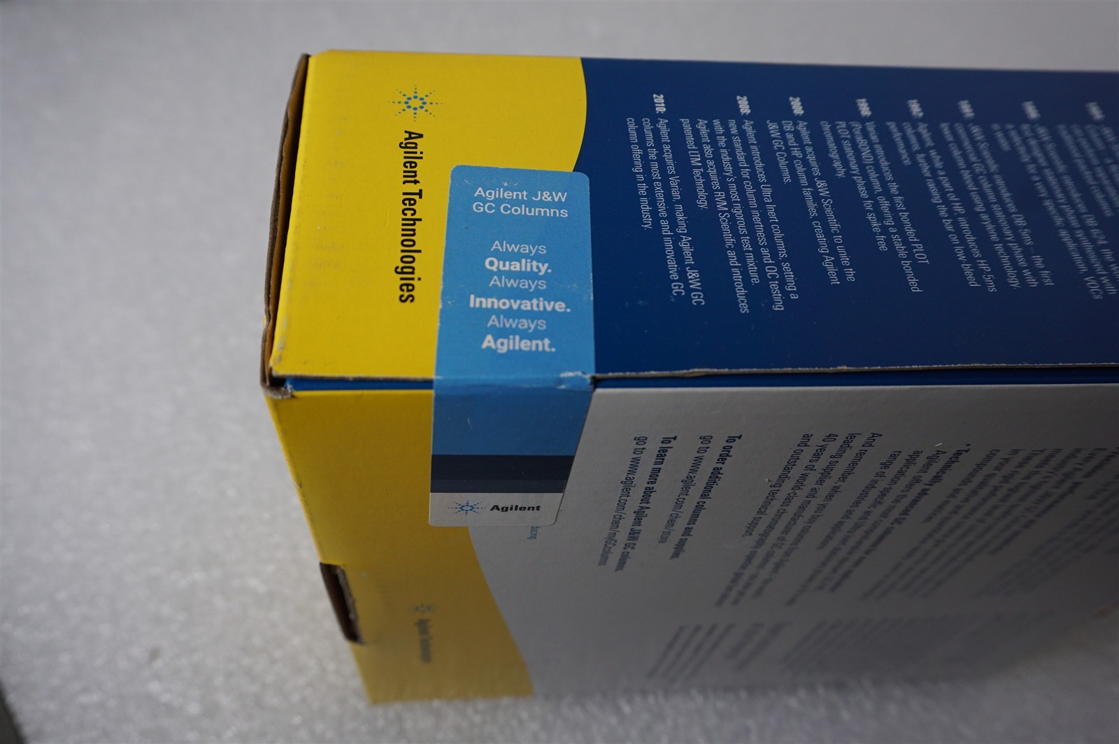 J&W CP-Volamine Column Part Number CP7447, GC Column, 30 m, 0.32 mm, 7 inch cage