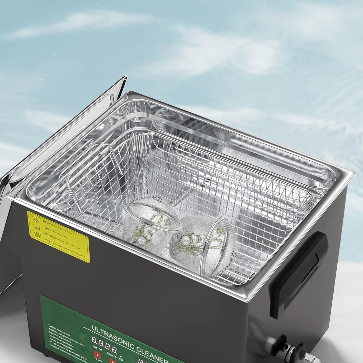 5 Pcs Ultrasonic Cleaner Baskets Stainless Steel Cleaning, 3.4 Inch