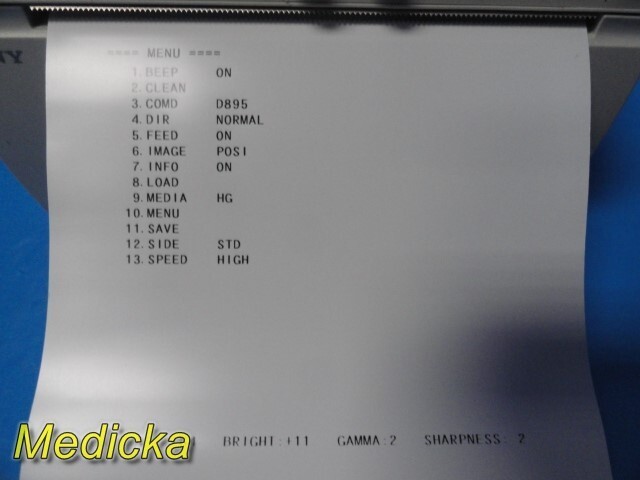 2011 Sony Corporation UP-D897 Digital Graphic Printer, Medical Use ~ 33875