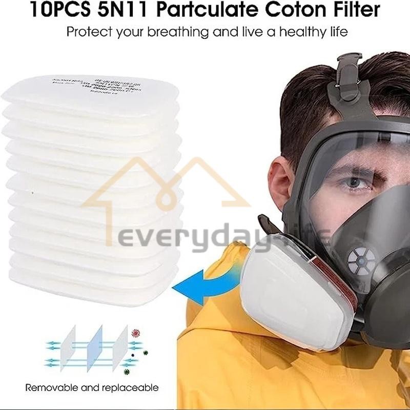 Full Face Gas Mask Painting Spraying Respirator w/Filters Set for 6800 Facepiece
