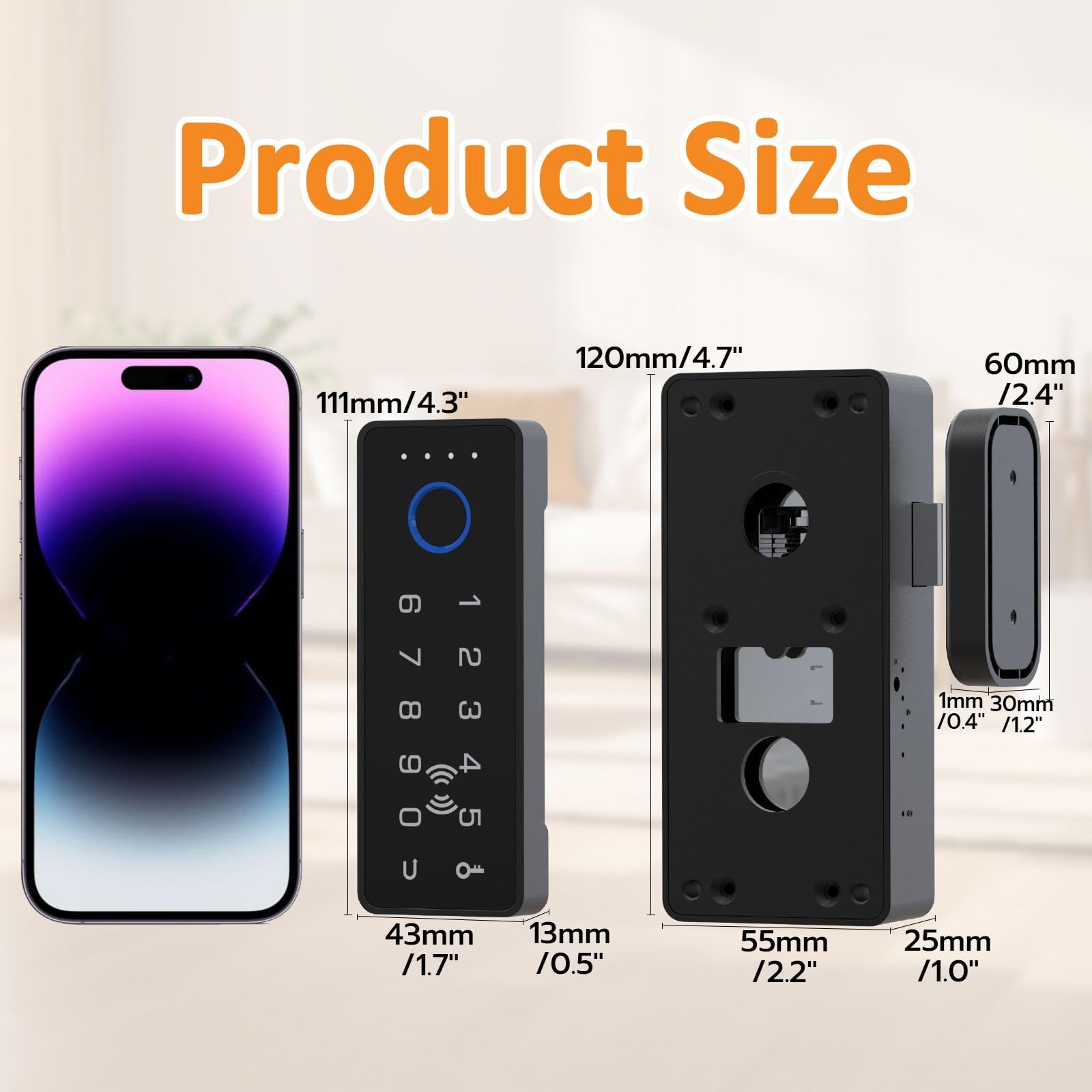 Childproof Smart Cabinet Lock with Fingerprint and Passcode, Liquor File Cupb…