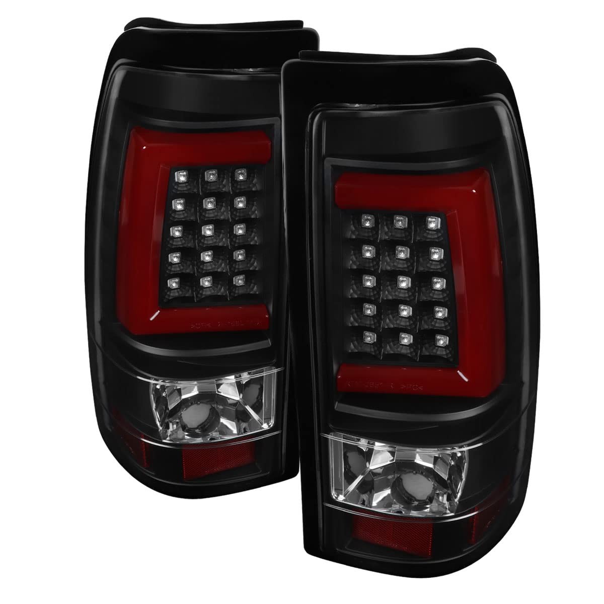 Fits 03-06 Chevy Silverado Red LED Bar Tail Lights Brake Lamps