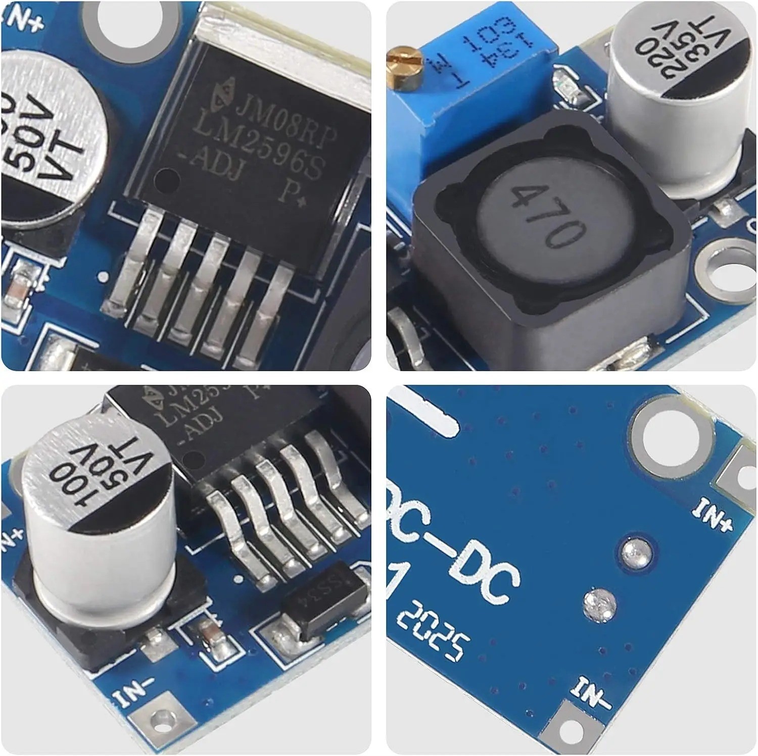 2PCS LM2596 DC-DC Buck Converter – 3.0-40V to 1.5-35V Step Down Power Module
