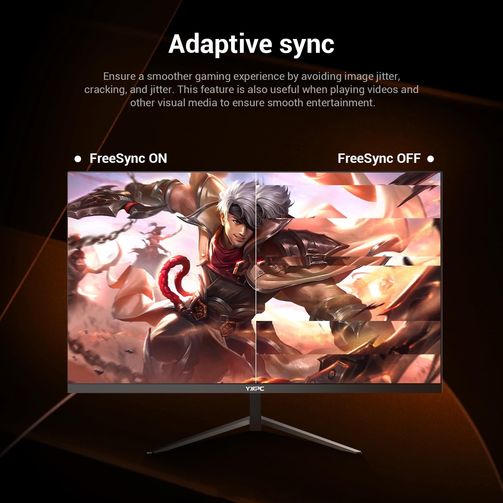 24 inch Computer Gaming Monitor 100Hz,Built-in Speakers,1080P Display,Ergonom…