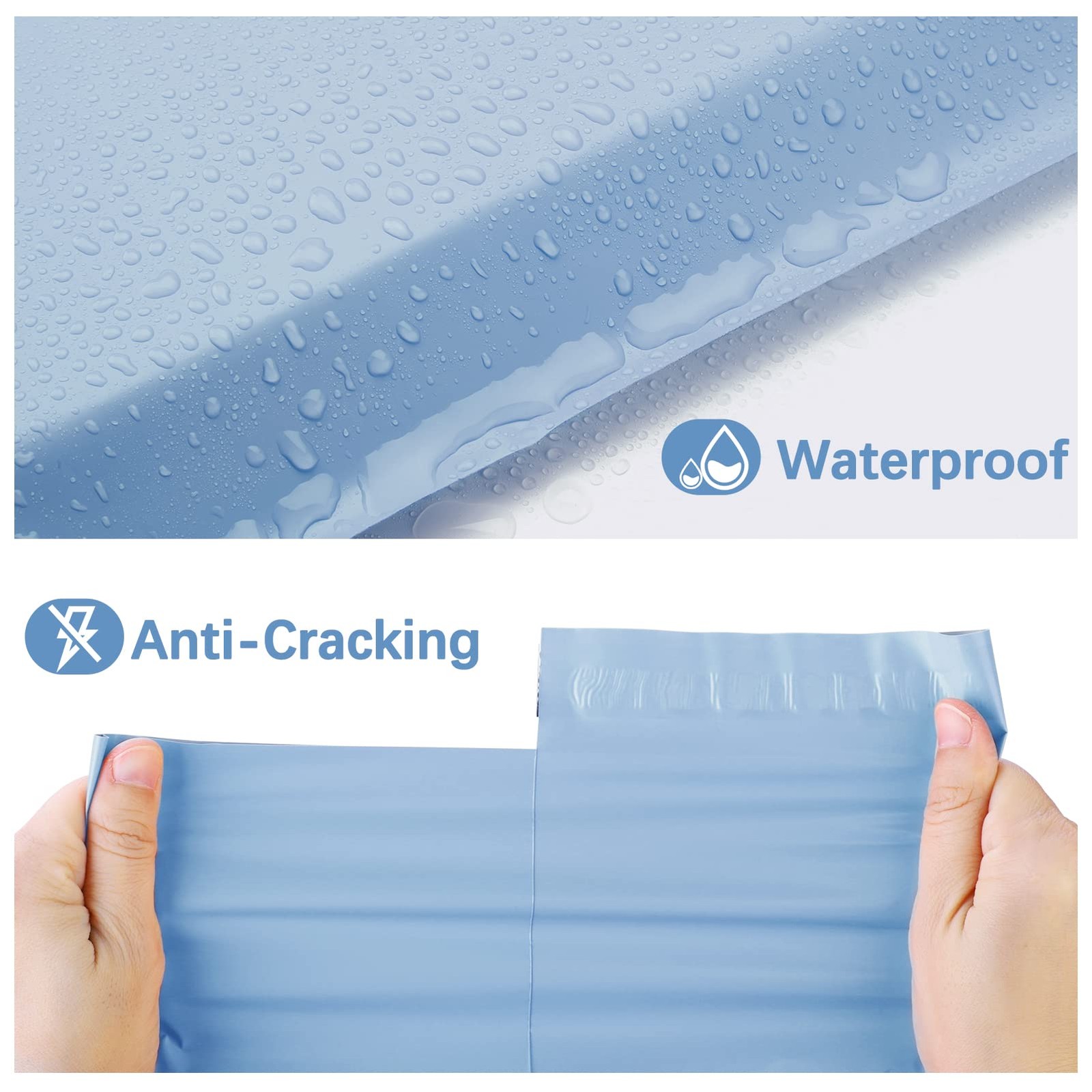 Metronic Poly Mailers 10×13 300 Pcs, Small Shipping 300PC, Light Blue
