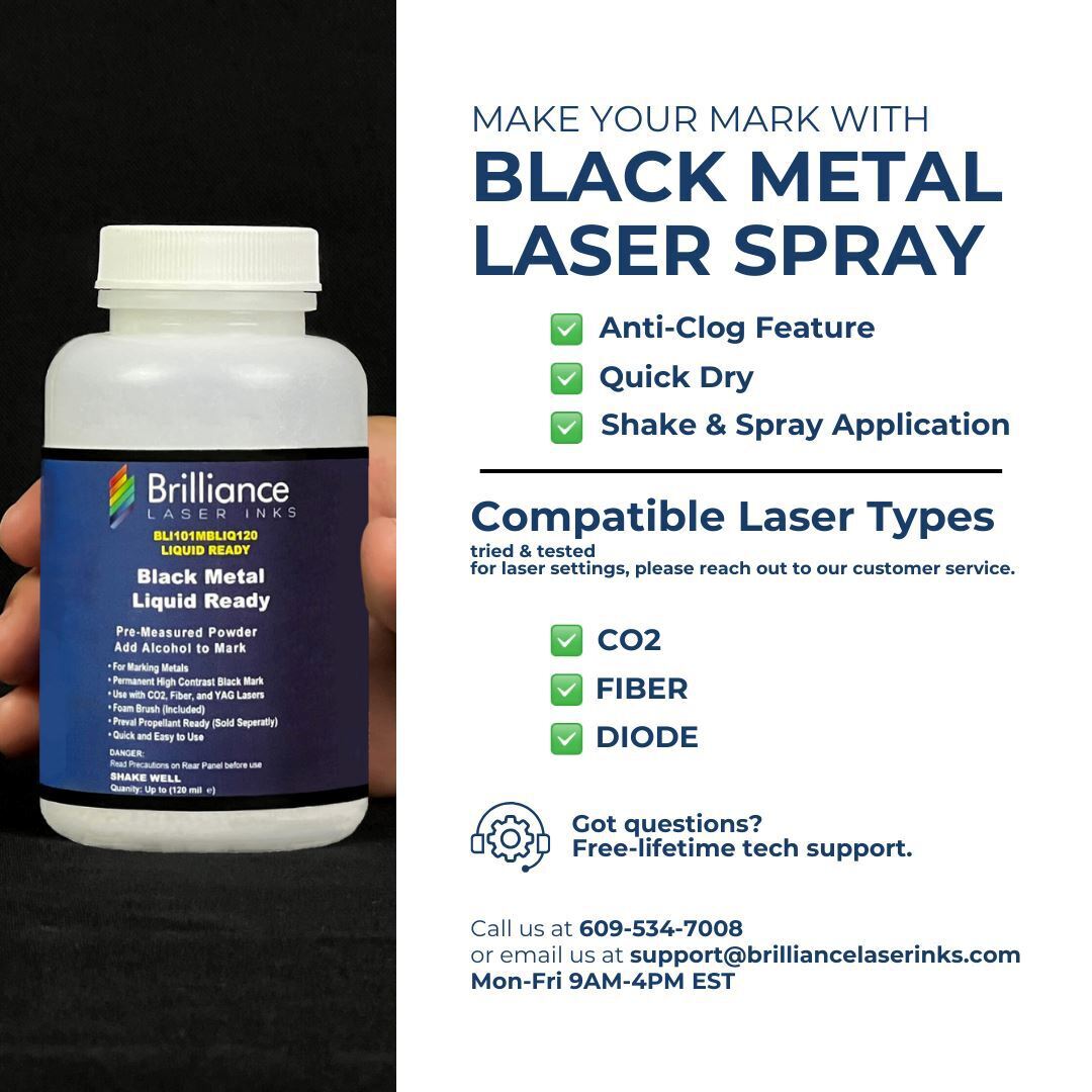 Black Metal Liquid Ready – Laser Marking Powder.