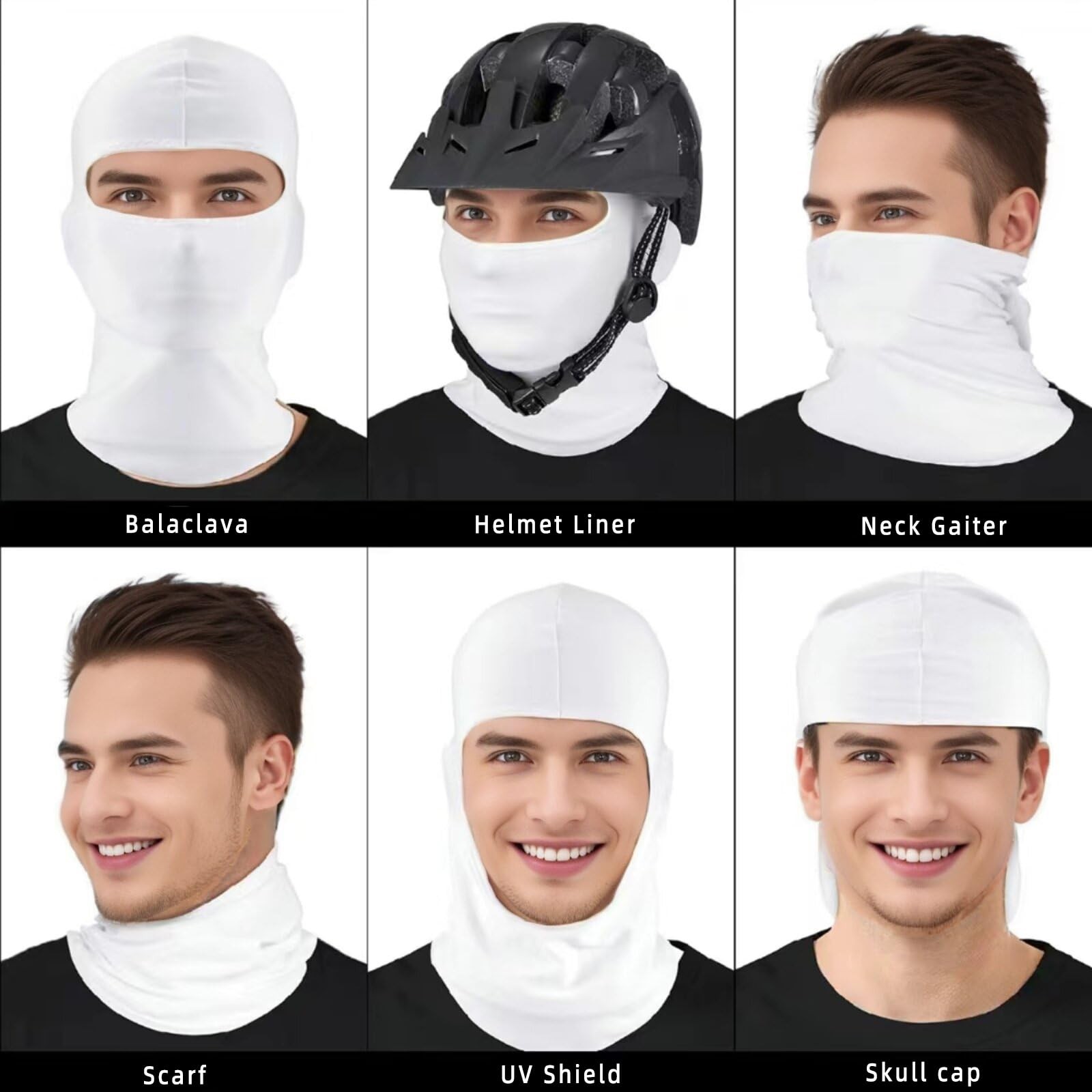 Ezovino 4 Pack Balaclava Ski Face Mask for Men One Size, Multicoloured 01