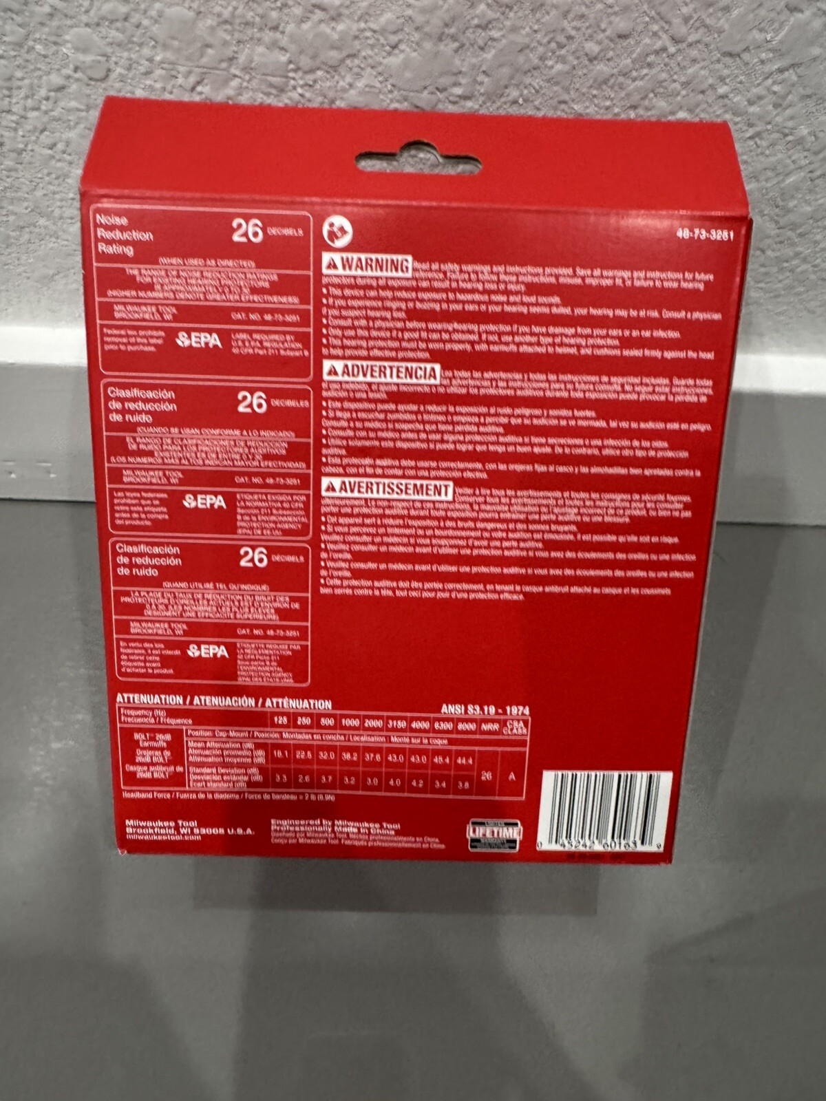 Milwaukee 48-73-3251 BOLT 26dB Earmuffs