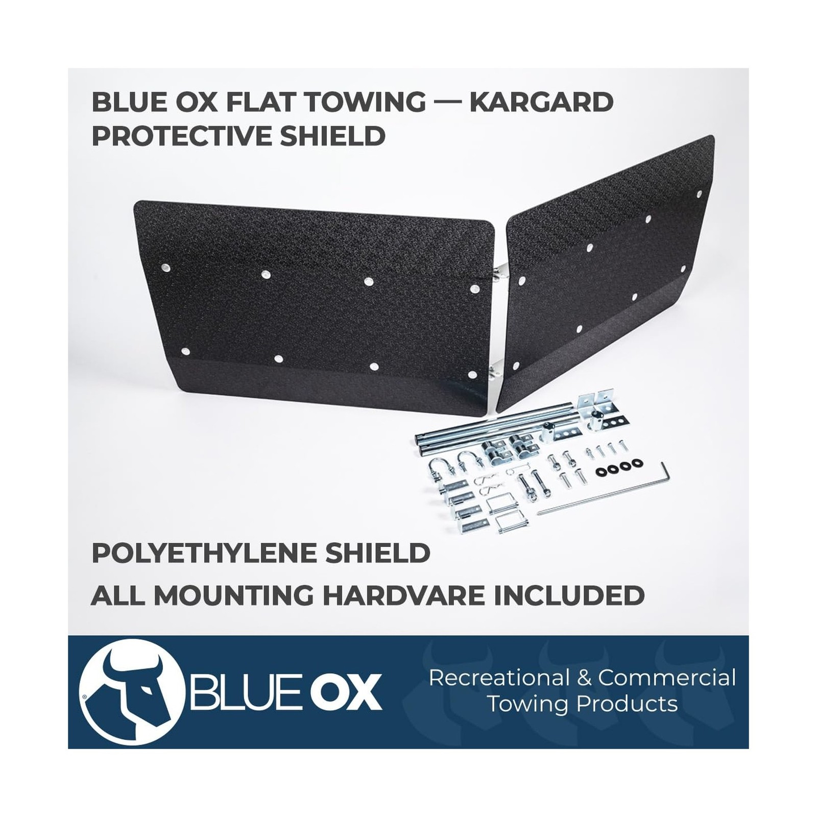 Blue Ox BX8870 Black KarGard Protective Shield | Quick Installation | Folds f…