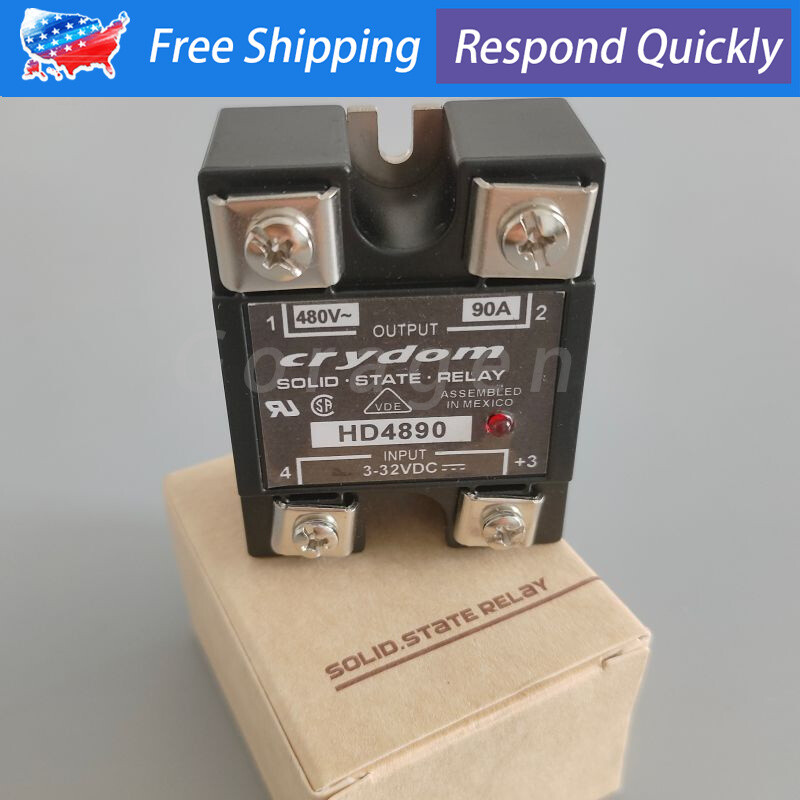 For Crydom HD4890 3-32VDC 480VAC 90A Panel Mount Solid State Relay SSR Modul