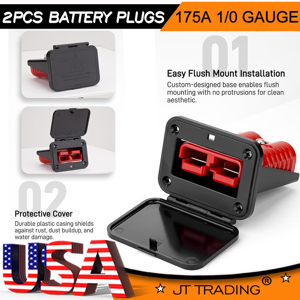 175A/50A Battery Quick Connect Wire Harness Plug Disconnect Winch Connector Kit