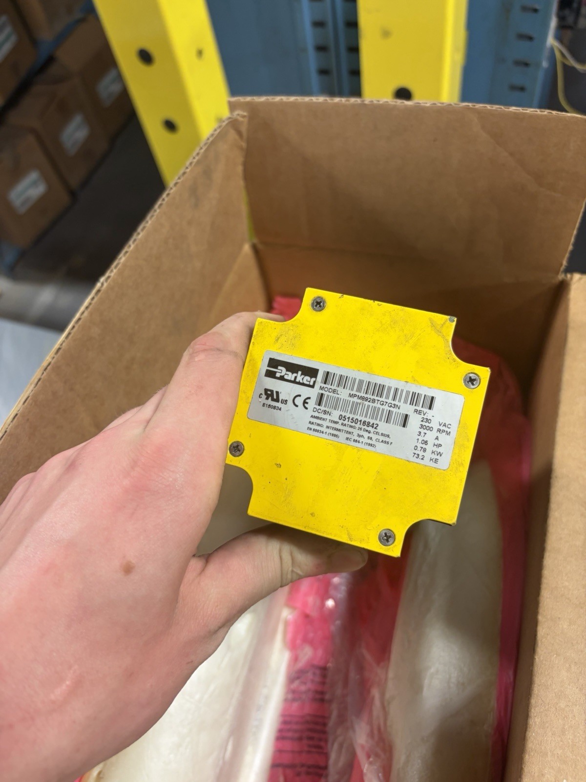 NEW Parker AC Servo Motor MPM892BSG7G3N 230V 0.78kW 7.3KE 2400RPM D3