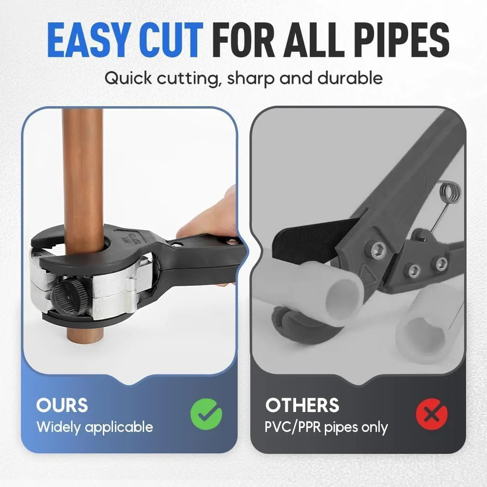 Ratcheting Tubing Cutter Tool Copper PVC Pipe Ratchet Tube 8-29mm Tube Cutter