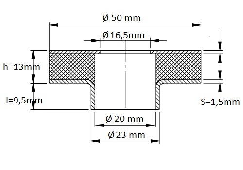 Ring buffer rubber ring element 50139 rubber-metal ring buffer vibration damper