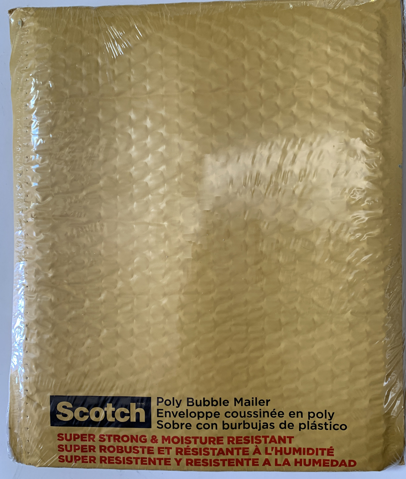 3M Scotch Poly Bubble Mailers 4 Pack 8.5”x 11.25” Self-Sealing Size2 Superstrong