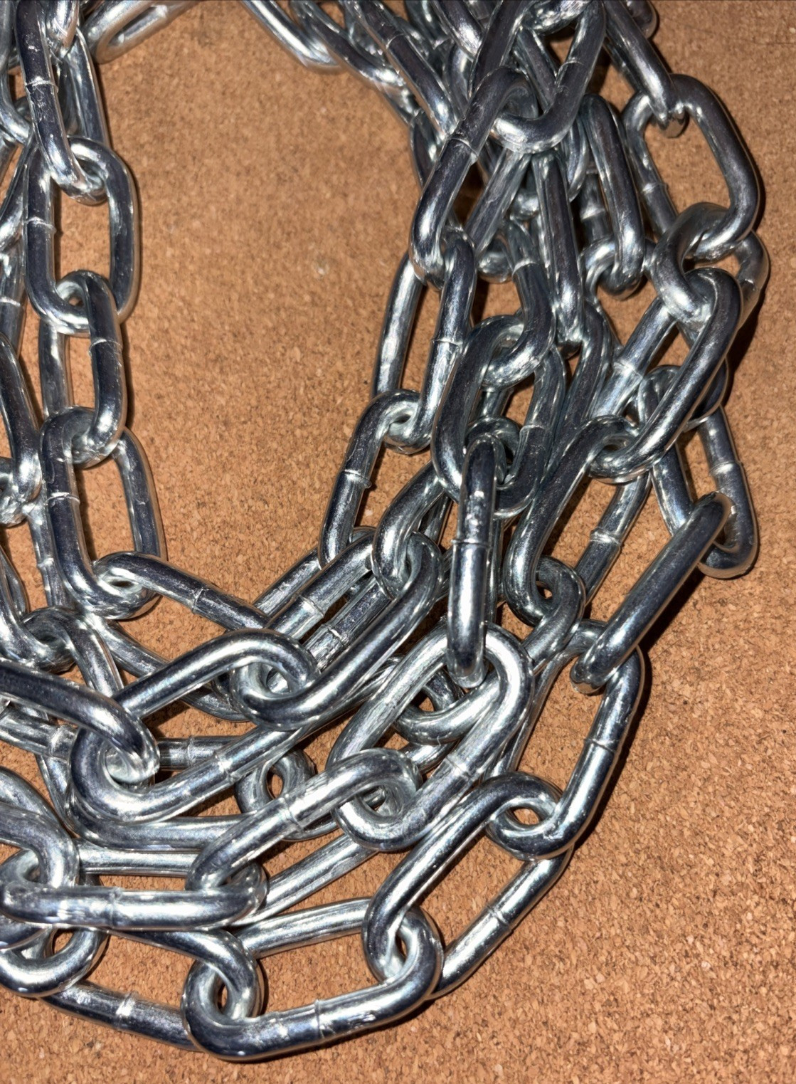 Coil Chain 10ft 10’ 5mm 3/16” 1100 lbs Rating – No Hooks – Q235 Steel