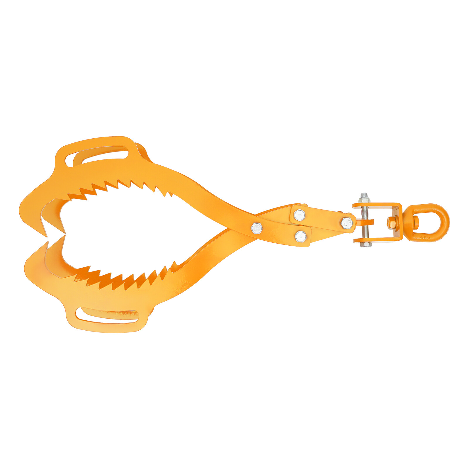 28in Log Lifting Tongs Timber Lifting Tongs 4-claw Yellow For Truck ATV Tractor