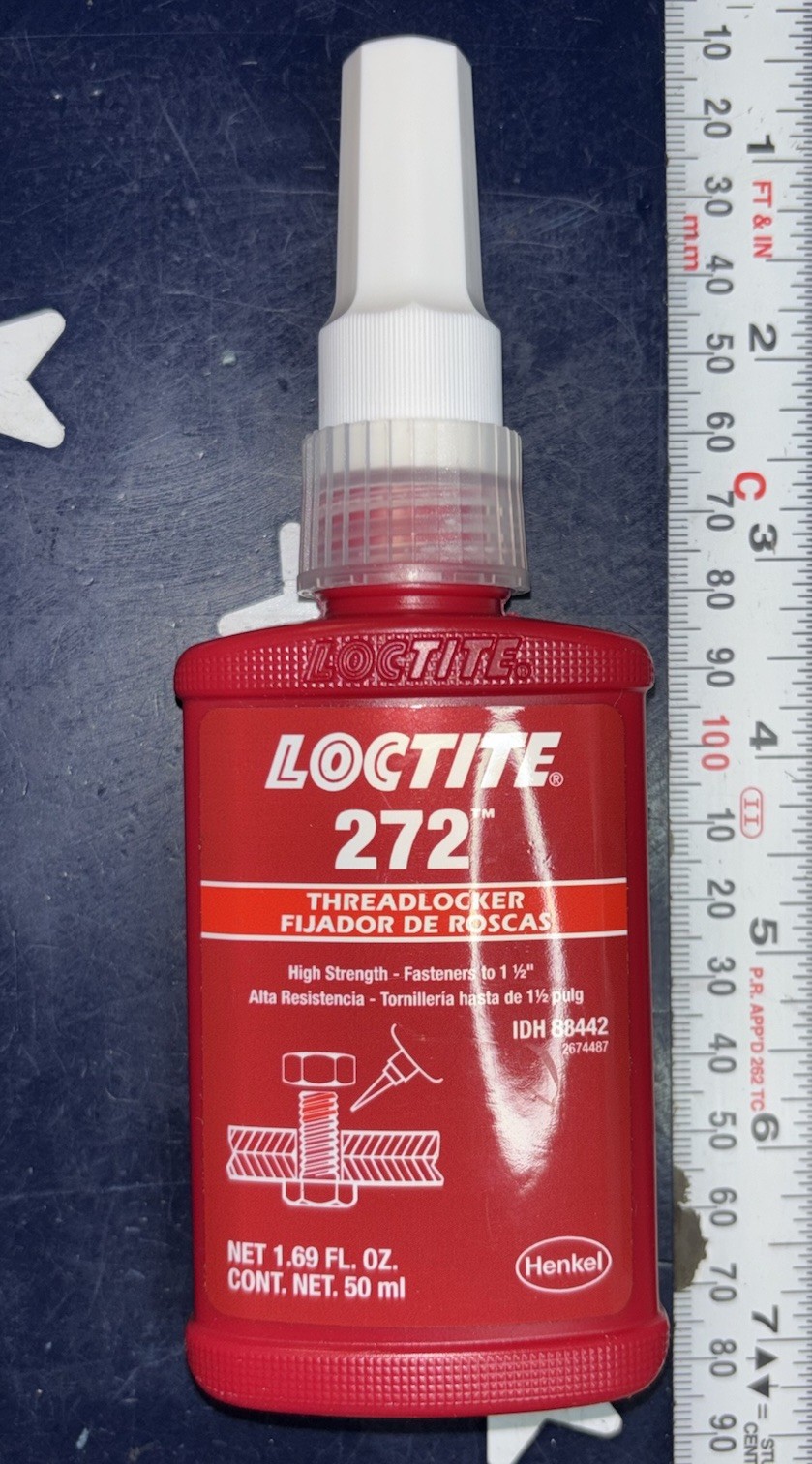 LOCTITE 272 50mL High Strength Threadlocker 1.69 FL OZ 88442 27240 EXP 03/2027