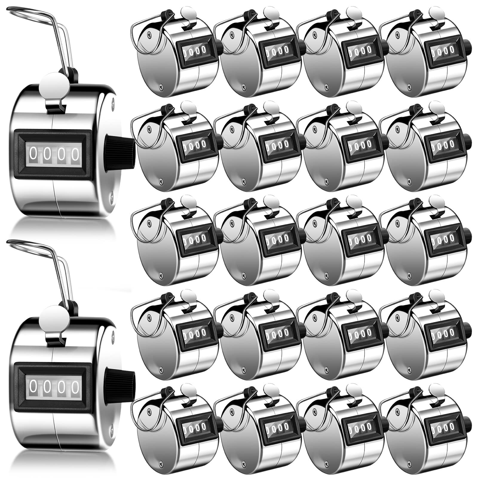 25 Pcs Hand Held Tally Counter 4 Digit Mechanical Palm Click Counter Handheld…
