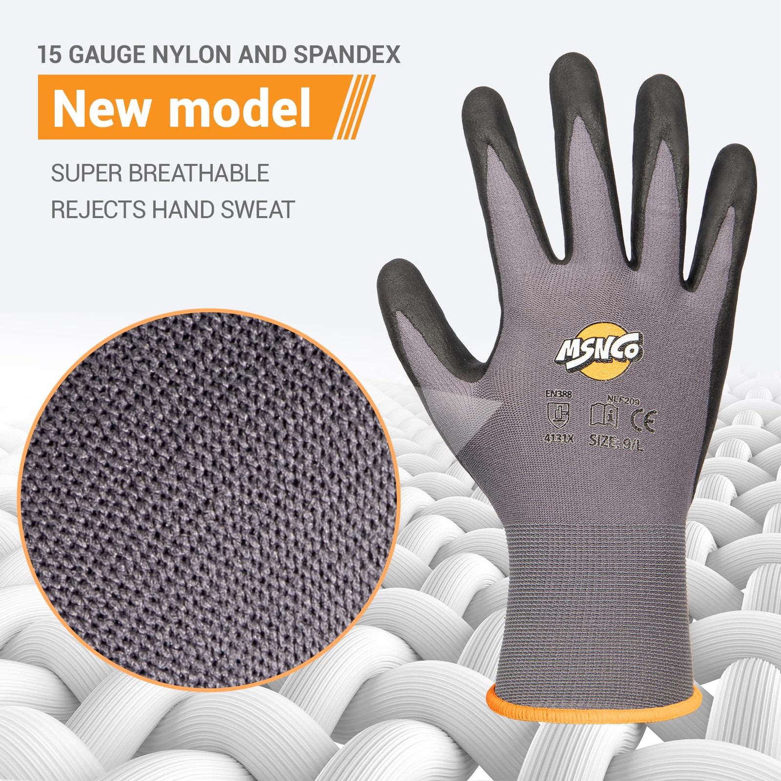 Safety Work Gloves 6/12 Pairs Micro Foam Nitrile Coated Endurance Seamless Kn…