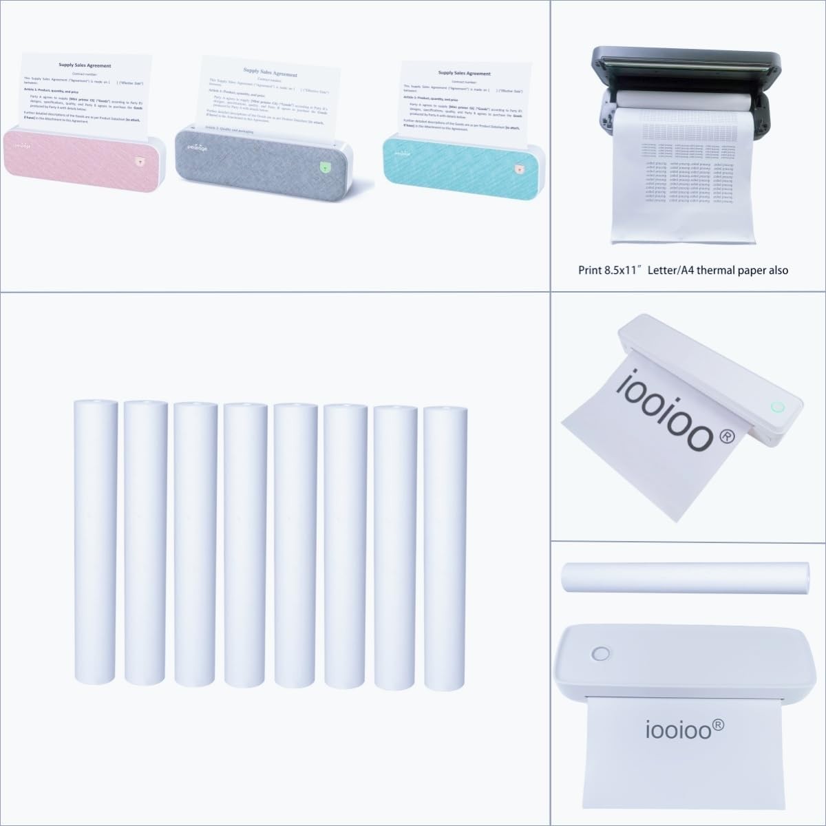 8 rolls (about 200 pages), A4, thermal printer 8 rolls, 3 years, white