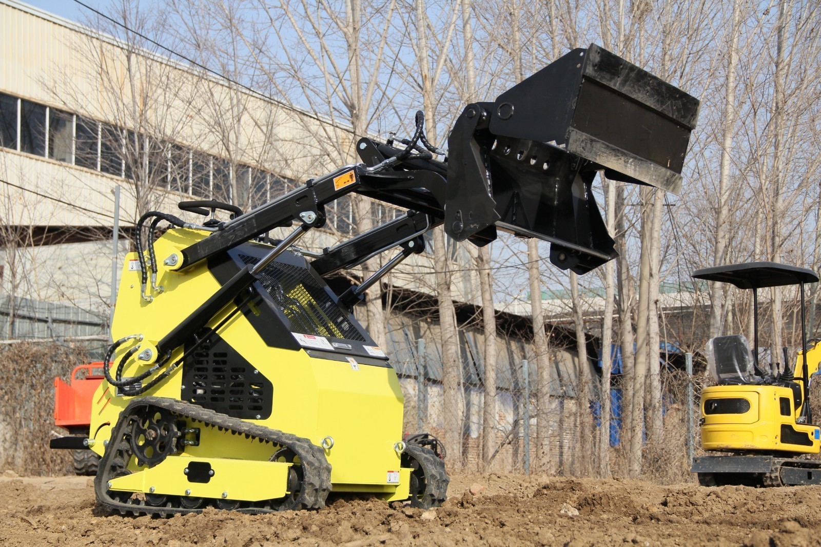 FREE SHIPPING 4-in-1 Combination Hydraulic Bucket Fits Mini Skid Steer Loader
