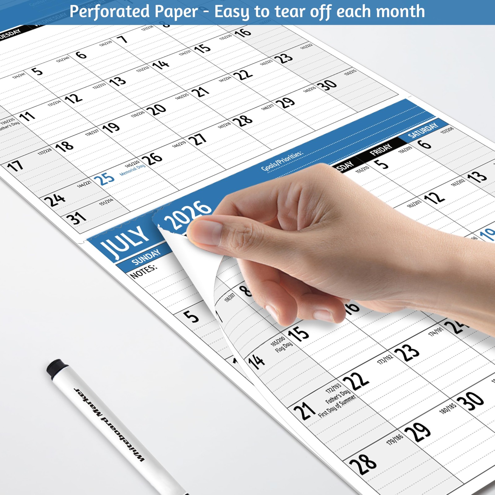 2026-2027 Wall Calendar – 3 Month Vertical, Apr 2026 -…