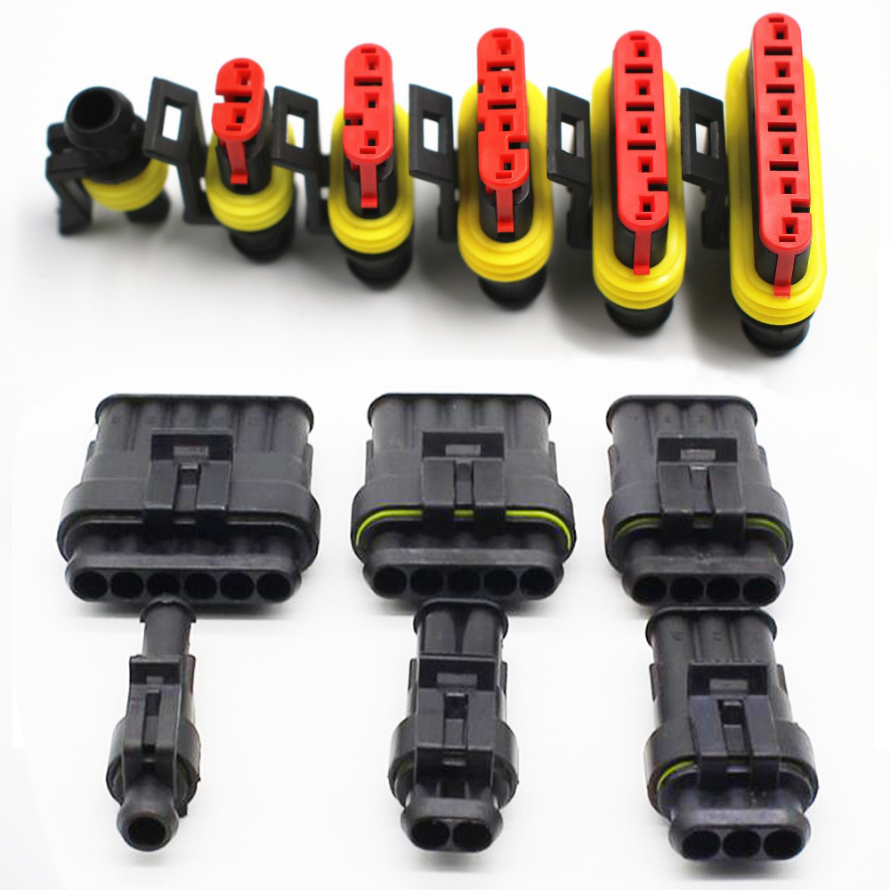 2/3/4/5/6Pin Way Car Motorcycle Sealed Waterproof Electrical Wire Connector Plug