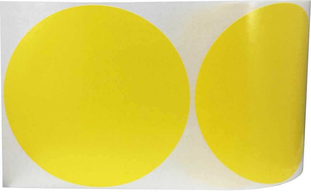 Instocklabels.Com Yellow Color Coding Labels For Organizing Inventory 5 Inch
