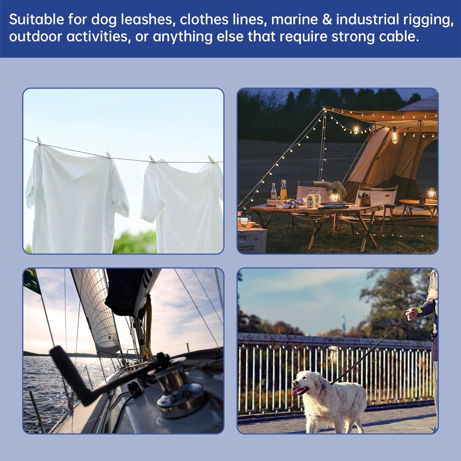 18 Pcs 3/16″ Wire Rope Accessory Set, 6pcs M5 Cable Clip Clamp, 6pcs Stainles…