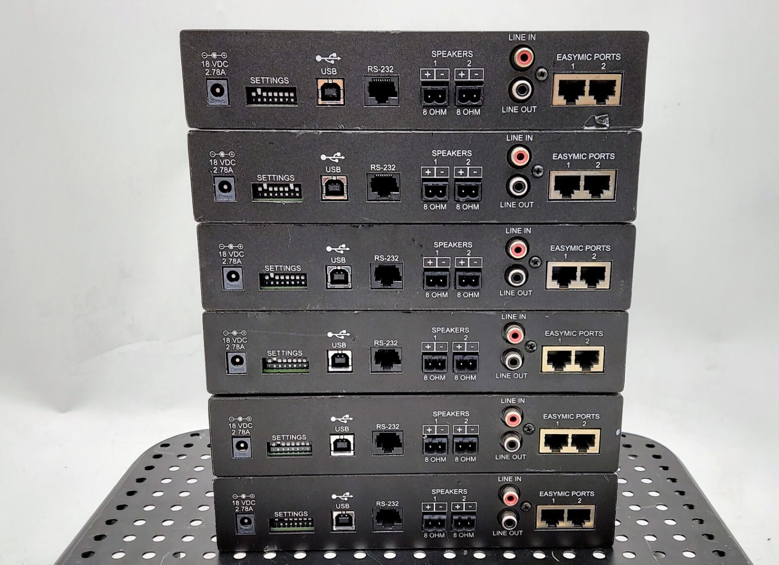 LOT OF 6 Vaddio 998-8530-000 EasyUSB Mixer/Amp 2 x 20 Watt Class-D Amplifier