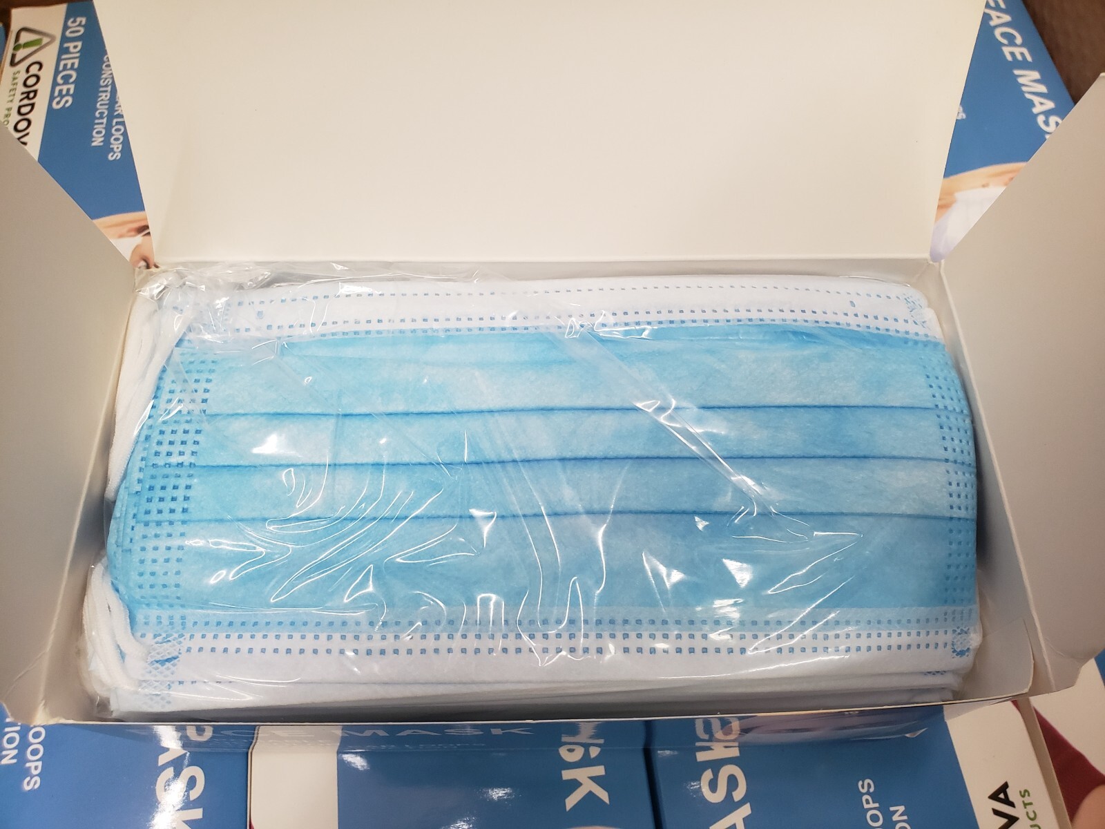 NEW 1500 CORDOVA ELM-100 Blue 3-Ply (30 Boxes-50 Per Box)
